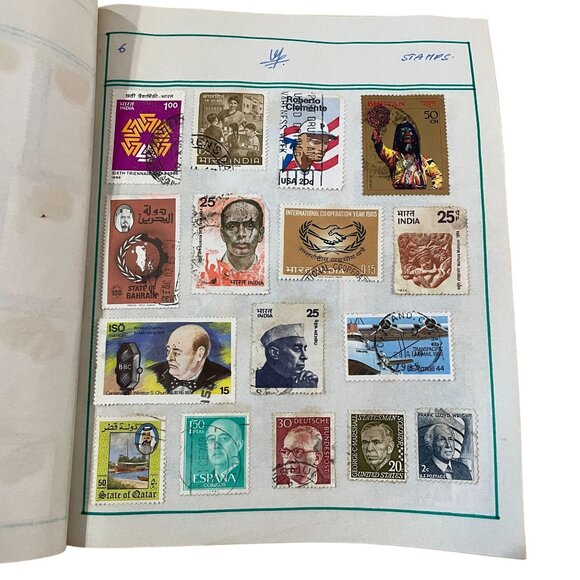 Vintage Global Stamp Collection Booklet - 15 Pages Unique Stamps Post Marked - Picture 6 of 10
